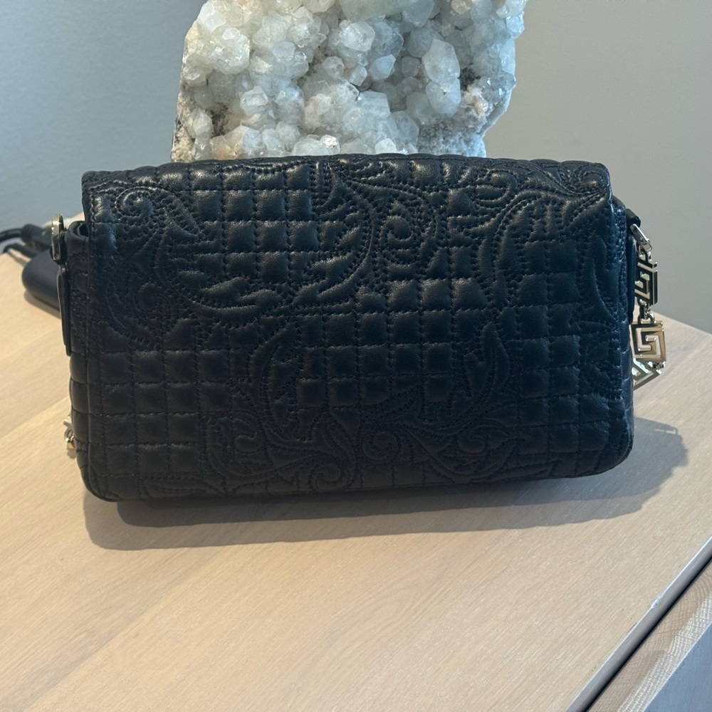 Versace Black Quilted Leather Medusa Tassel Clutch - Picture 3 of 7